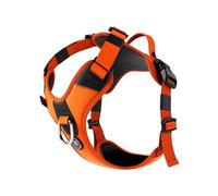 BullyBillows Hurricane Harness | Non-Restrictive Dog Harness | Made With Durable Materials | Suitable For All Dog Breeds | Stainless Steel Dog Harness | Orange | Large