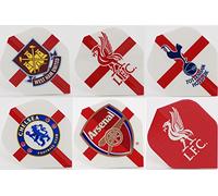 Bullydarts Football Dart Flights - West Ham, Liverpool, Tottenham, Chelsea, Arsenal Dart Flights (Liverpool Red, 3 Sets)
