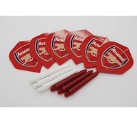 Bullydarts Gunners football standard dart flights & stems set (2 flights / 2 stems, medium - 48mm)
