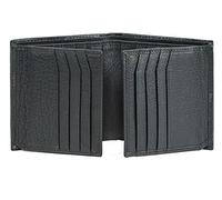 Bullz Genuine Nappa Cow Leather Thick Dual Credit Card ID Flap Quad Fold Large Bifold Mens Wallet Passcase RFID, Black, One Size, Hipster Bifold Mens Wallet