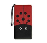 Bulopur Women Printed Zip Around Long Wallet PU Phone Clutch Travel Card Case Wallet Holder Purse, Ladybugs, One Size