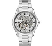 Bulova 96A267 Men's Analogue Automatic Watch with Stainless Steel Strap, Silver, Modern