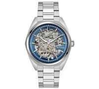 Bulova 96A292 Men's Analogue Quartz Watch with Stainless Steel Strap, Silver-Blue, Classic