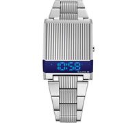 Bulova 96C139 Computron Archive Series Men Watch LED Digital Quartz Silver Blue