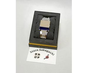 Bulova 96C139 Computron Archive Series Men Watch LED Digital Quartz Silver Blue