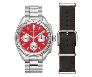 Bulova 96K115 Archive Series Lunar Pilot Blood Moon Watch And Nato Strap - W09339