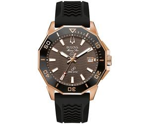 Bulova 98B421 Marina Star Men's Watch Rubber Date Black, Strap.
