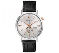 Bulova Aerojet Automatic Men's Watch Leather Strap 98A289