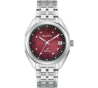 Bulova Gents Jet Star Red Dial Stainless Steel Watch