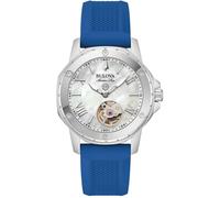 Bulova Marine Mother Of Pearl Dial Automatic Casual Women's Ladies Watch 96L324