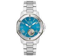 Bulova Marine Star Blue Dial Casual Automatic 100M Women's Ladies Watch 98L317