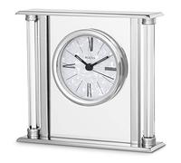 Bulova B2454 The Pearl Tabletop Clock, Metal, Mirror Polished Silver