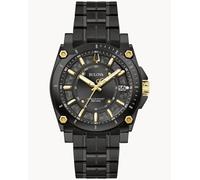Bulova Black Mens Analogue Watch Precisionist Icon 98B408