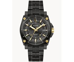 Bulova Black Mens Analogue Watch Precisionist Icon 98B408