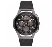 Bulova Black Mens Chronograph Watch Curv 98A162