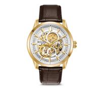 Bulova Brown Mens Analogue Watch Automatic / Wilton 97A138