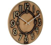 Bulova C3333 Frank Lloyd Wright Exhibition Wall Clock, Antique Bronze Metallic Finish