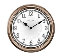 Bulova C4826 Light Time Wall Clock, Metal, Champagne-Coloured