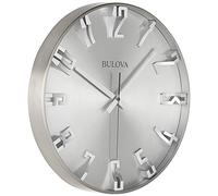 Bulova C4846 Director Wall Clock, Metal, Satin Pewter Finish