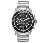 Bulova Men Analog Japanese Quartz Watch with Stainless Steel Strap 98B326