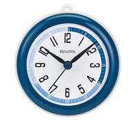 Bulova Clocks Model C4882 Shower Mate, Small, Blue and White