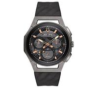 Bulova Curv Chronograph Rubber Strap Grey Dial Quartz 98A162 Men's Watch