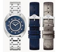Bulova Duality Womens Silver Watch 96X160 Stainless Steel (archived) - One Size