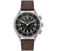 Bulova Men Digital Automatic Watch with Leather Strap 96A245