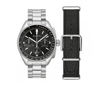 Bulova Gents Lunar Pilot Stainless Steel Interchangeable NATO Leather Strap Watch