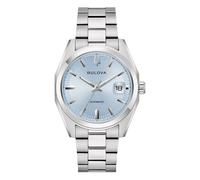 Bulova Gents Surveyor Classic Light Bue Dial Stainless Steel Automatic Watch
