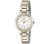 Bulova Ladies' Classic Dress 3-Hand Quartz Stainless Steel Watch, Two Tone Gold, 28mm Style: 98L217