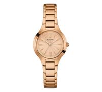 Bulova Ladies' Classic Rose Gold Stainless Steel 3-Hand Quartz Watch Rose Gold Dial 28mm Style: 97L151