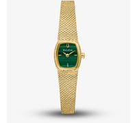 Bulova Ladies Goddess Of Time Gold Plated Green Dial Watch 97L184