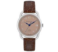 Bulova Ladies' Joseph Commodore Limited Edition Automatic Brown Leather Watch | 34.4mm | 96M154