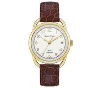 Bulova Ladies' Joseph Commodore Limited Edition Automatic Brown Leather Watch 34.4mm - 97M117