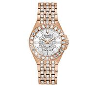 Bulova Ladies Quartz Phantom Rose Gold-Tone Stainless Steel Bracelet, Rose Gold, Phantom Quartz Rose Gold-Tone Stainless Steel Two-Tone Stainless Steel Bracelet Crystal