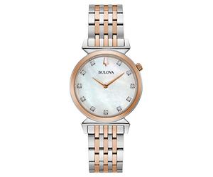Bulova Ladies Regatta Quartz Diamond Watch, Two Tone/Two-Tone Stainless Steel Bracelet, Regatta