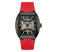 Bulova Maquina Black Dial & Red Silicone Strap Watch