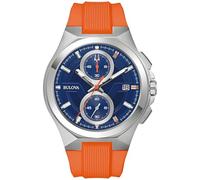 Bulova Marc Anthony Sport Strap Quartz Watch, Stainless Steel, Sapphire Crystal, Orange and Blue, Modern