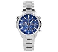 Bulova Marine Star Blue Dial Quartz Chronograph Steel 100M Men's Watch 96B256