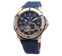 Bulova Marine Star Blue Dial Rubber Strap 98A227 Automatic 200M Men's Watch
