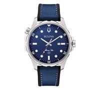 Bulova Marine Star Men's Blue Leather Strap Watch