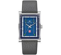 Bulova Men Analog Quartz Watch with Leather Strap 96A287