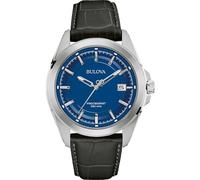Bulova Men Analog Quartz Watch with Leather Strap 96B257