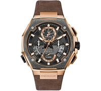 Bulova Men Chronograph Quartz Watch with Leather Strap 98B356