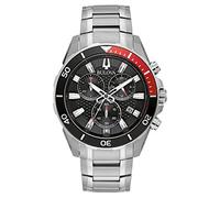 Bulova Men Chronograph Watch 98B344 Silver