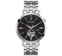Bulova Men’s Classic Aerojet 96A199, Silver Tone/Black, Classic Automatic Mens Stainless Steel