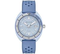 Bulova Men's Analog Japanese Quartz Watch with Perforated Rubber Strap 98B461
