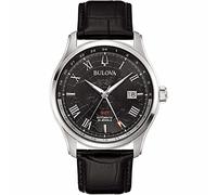 Bulova Wilton 96B387 Men's Automatic Stainless Steel Watch with Genuine Leather Strap