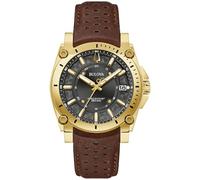 Bulova Men's Analogue Quarz Watch with Leather Strap 97B216